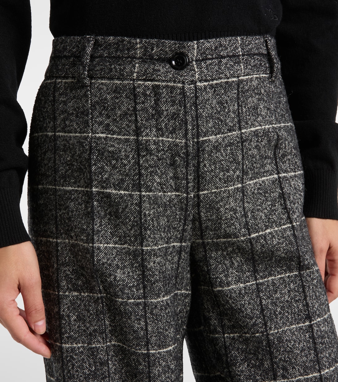 High-rise wool-blend wide-leg pants | Dolce&Gabbana