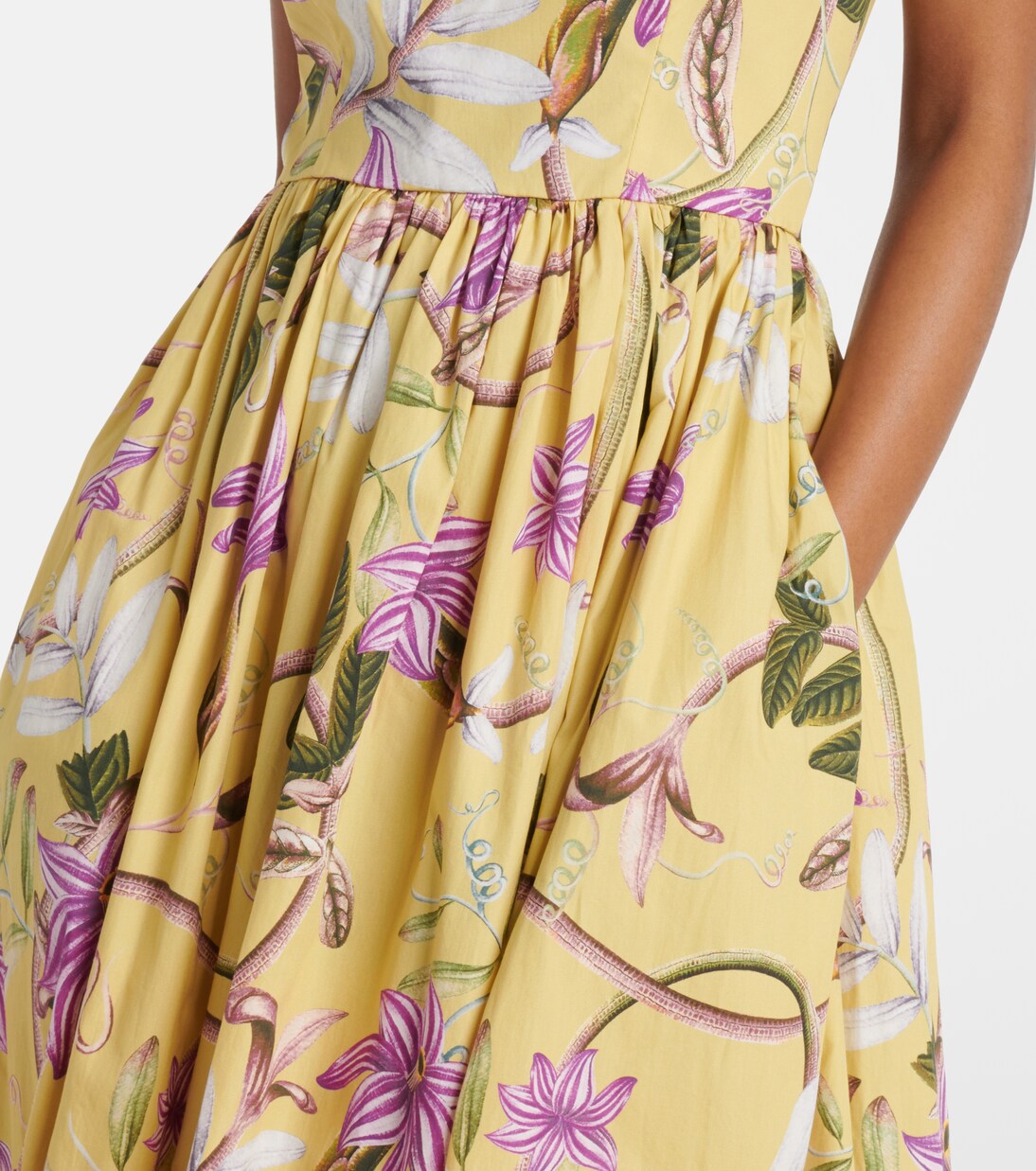 Robe longue Espliego en coton à fleurs | Agua by Agua Bendita