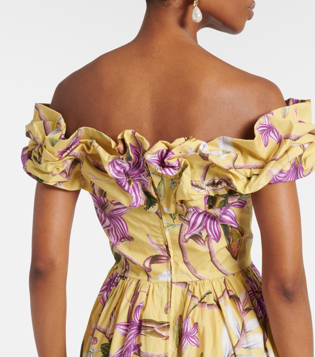 Robe longue Espliego en coton à fleurs | Agua by Agua Bendita