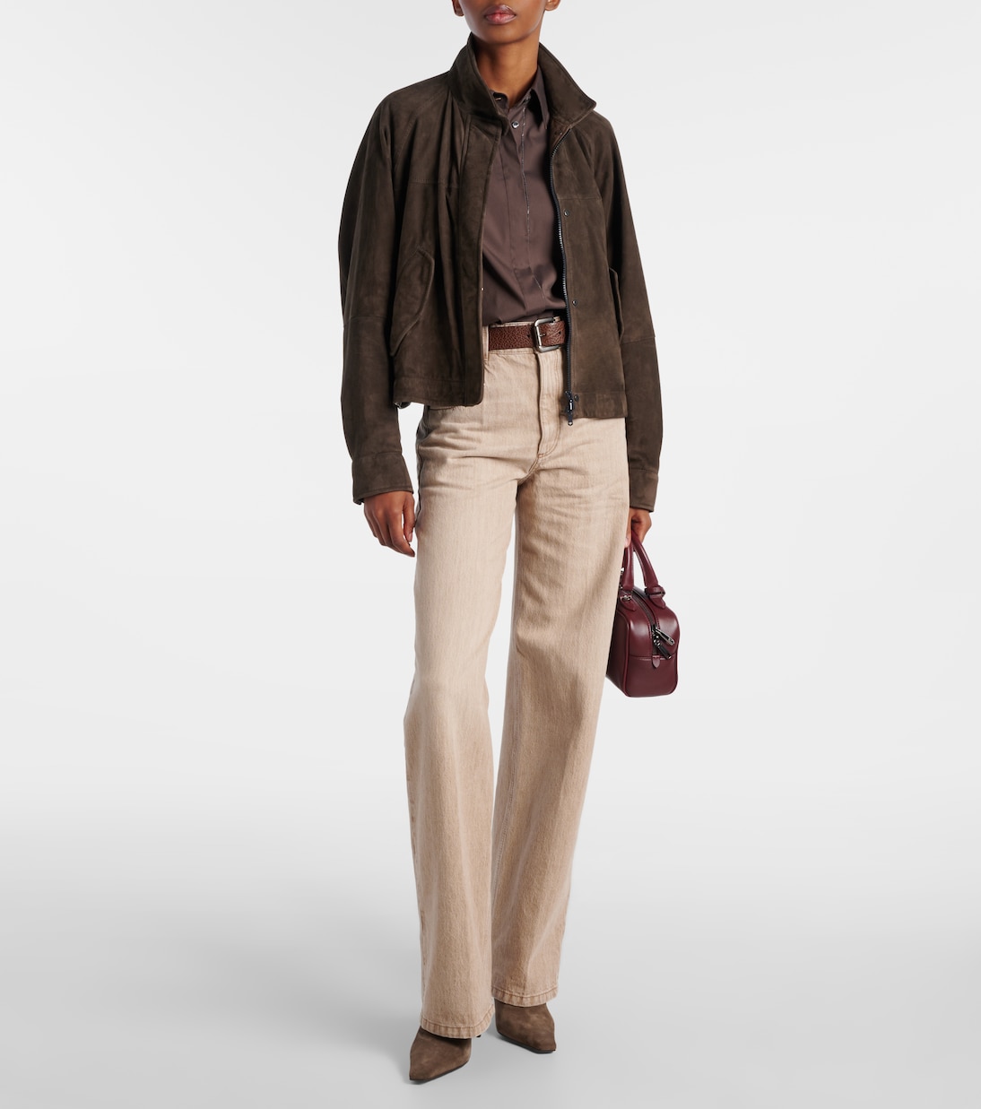 Ankle Boots Chelsea Monili aus Veloursleder | Brunello Cucinelli