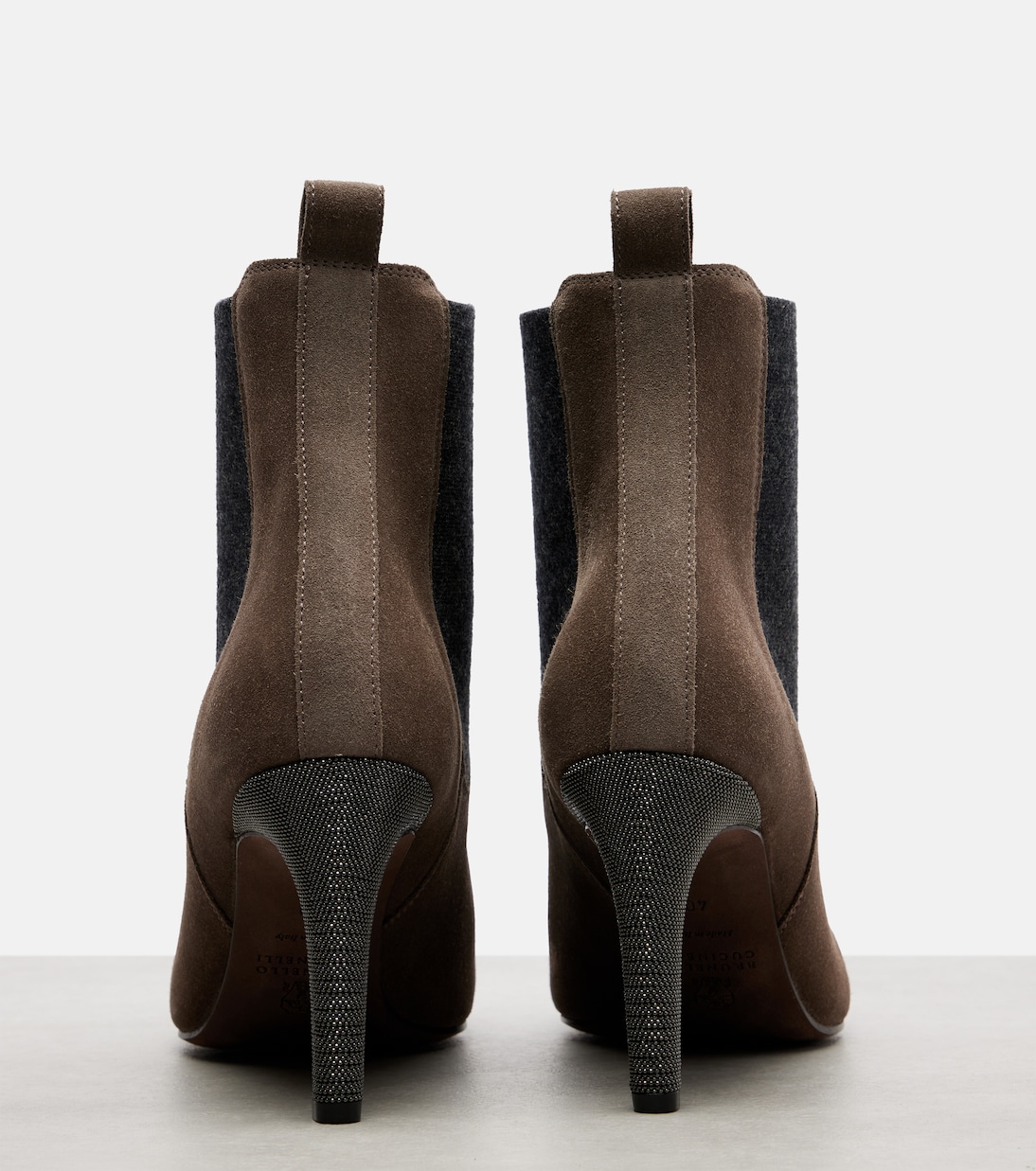 Ankle Boots Chelsea Monili aus Veloursleder | Brunello Cucinelli