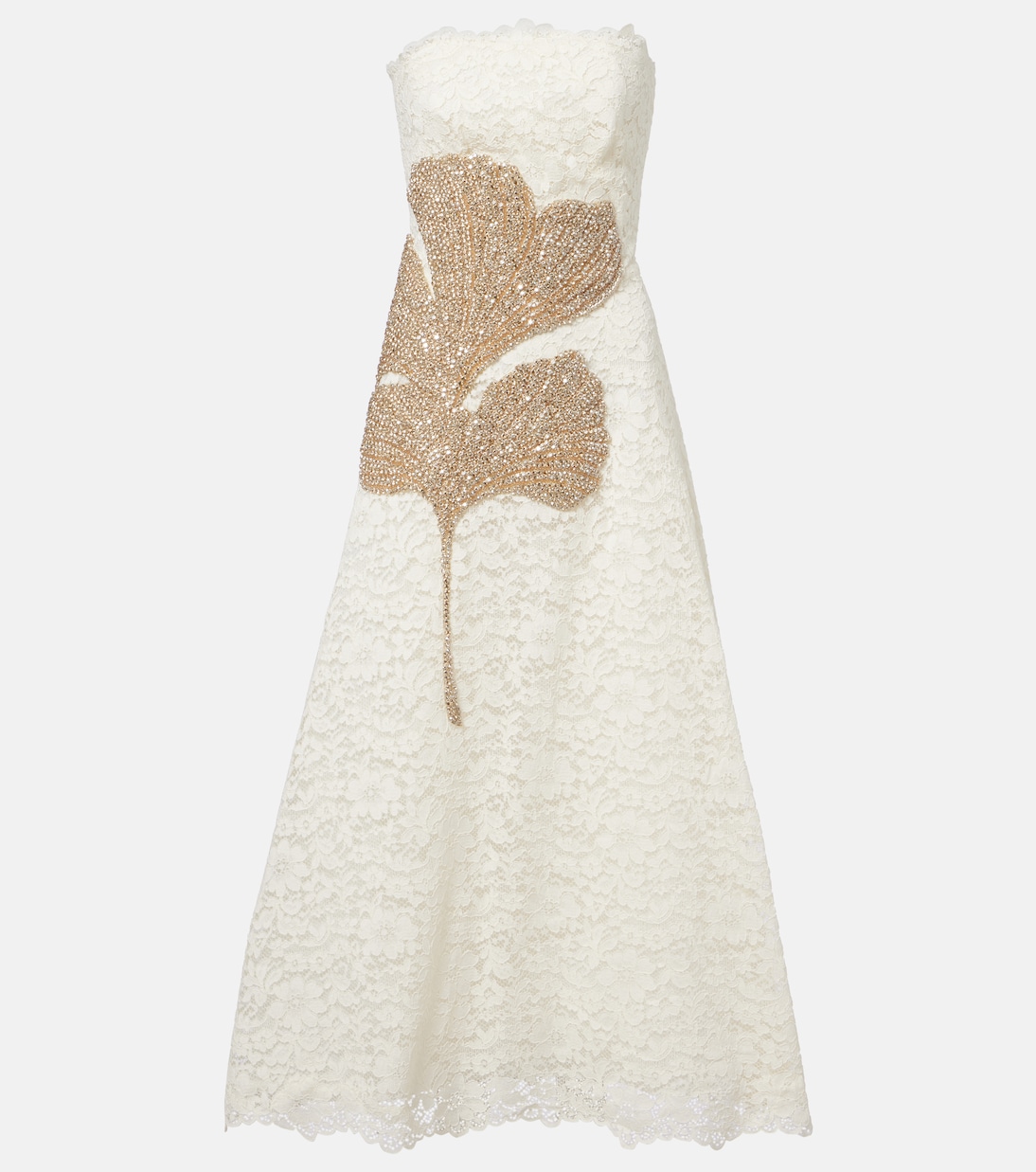 Verziertes Cocktailkleid Hallis aus Spitze | Costarellos