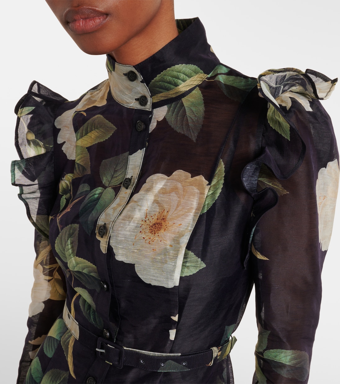 Midikleid Katrina aus einem Leinengemisch | Leo Lin