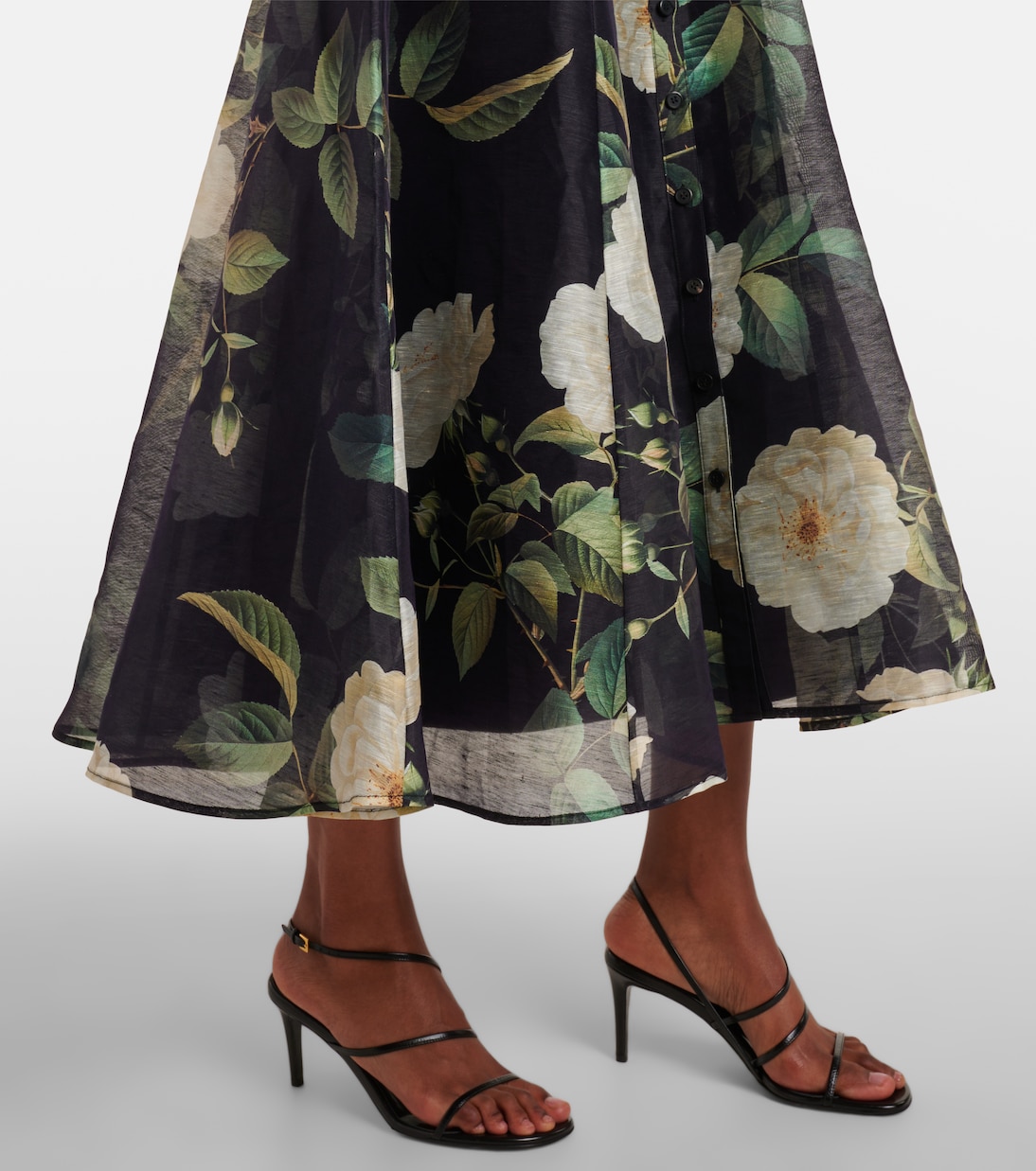 Midikleid Katrina aus einem Leinengemisch | Leo Lin