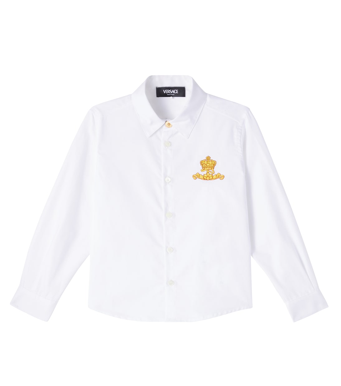 Oxford-Hemd Barocco Crown aus Baumwolle | Versace Kids