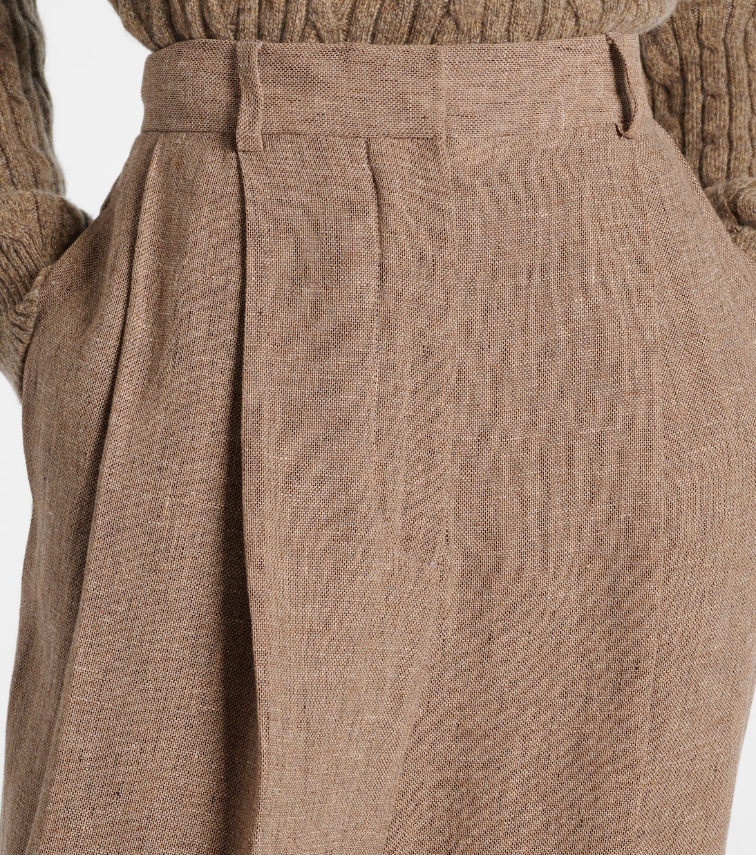 Pantalon ample en lin  | Loro Piana