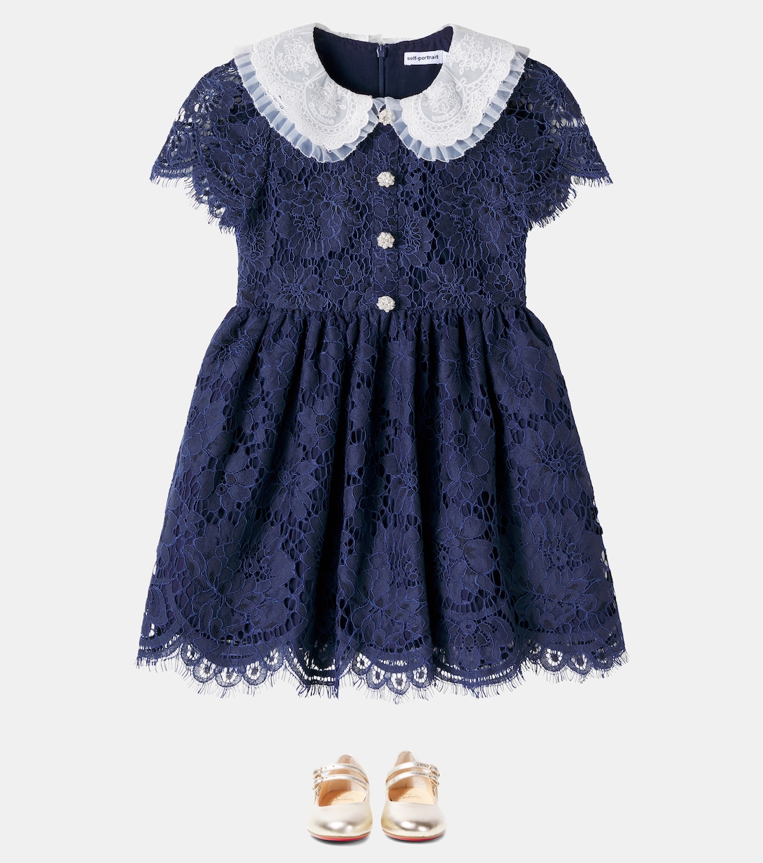 Verziertes Kleid aus Spitze | Self-Portrait Kids