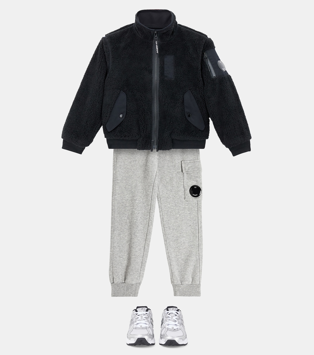 Lens teddy fleece jacket | C.P. Company Kids