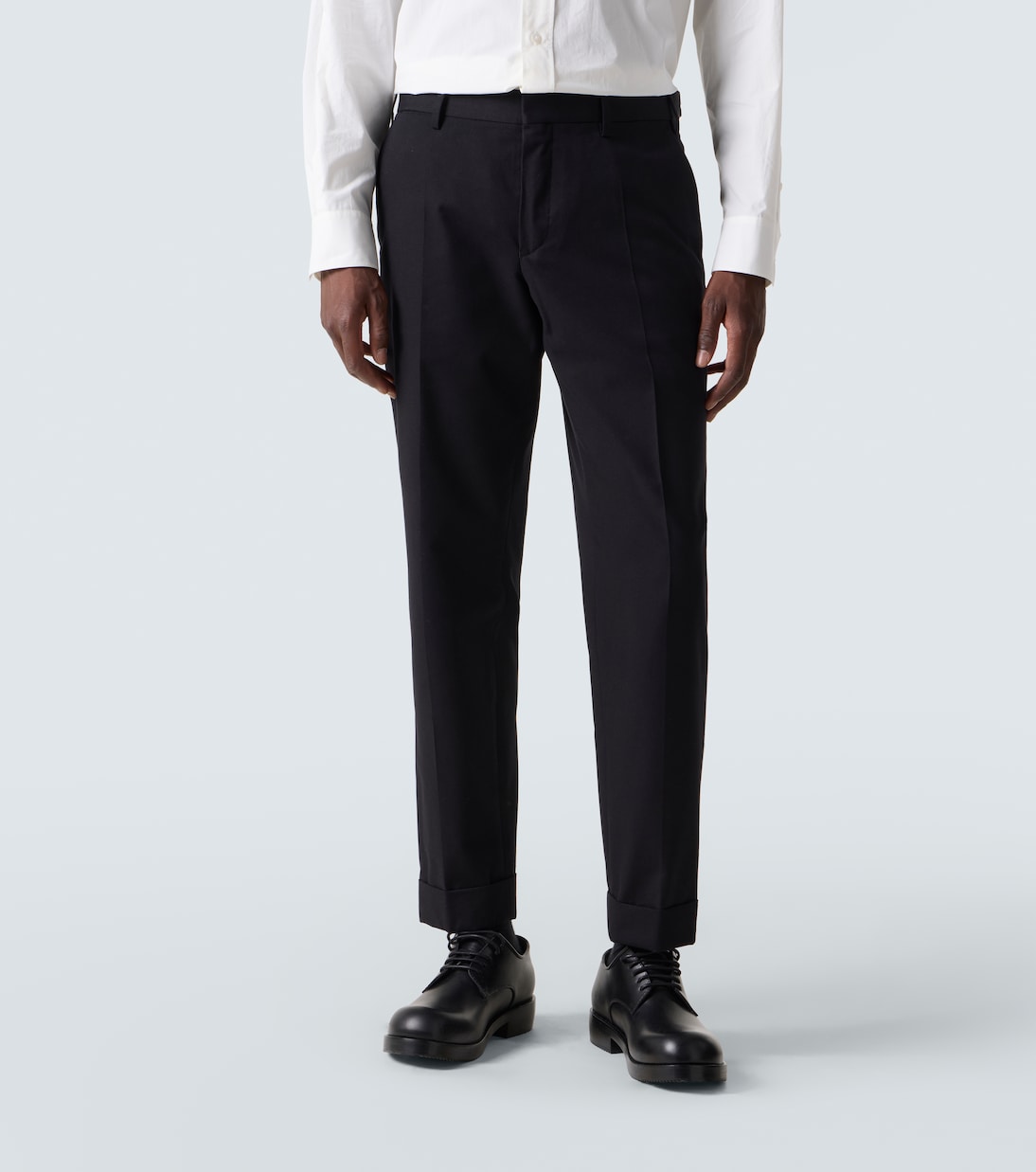 Pantalon droit en coton et laine  | Dries Van Noten