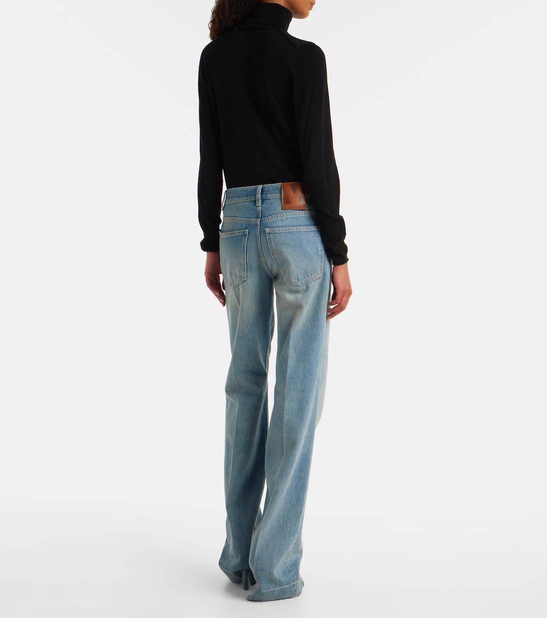 Wide-Leg Low-Rise Jeans  | Valentino