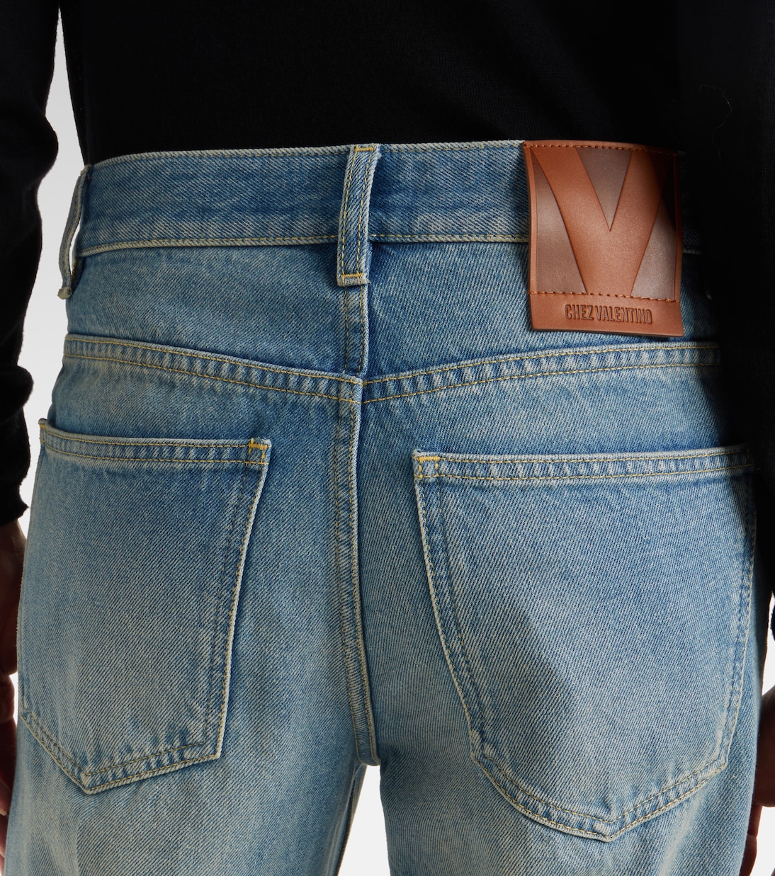 Wide-Leg Low-Rise Jeans  | Valentino