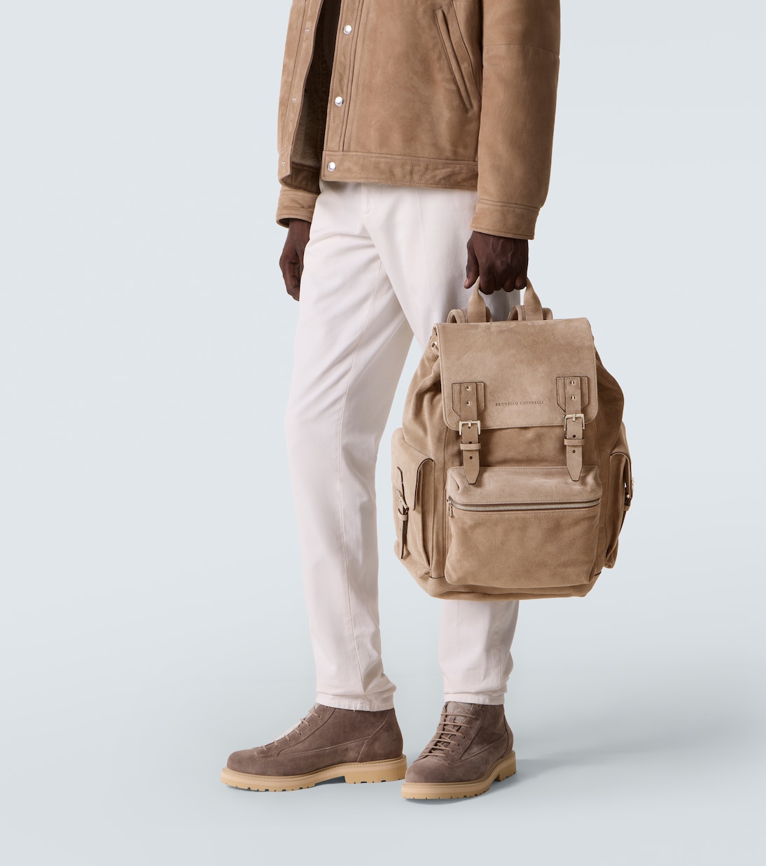 Sac à dos en daim  | Brunello Cucinelli