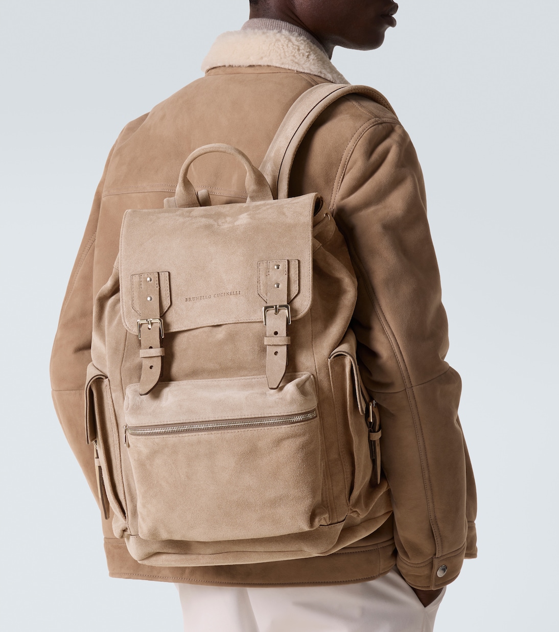 Sac à dos en daim  | Brunello Cucinelli