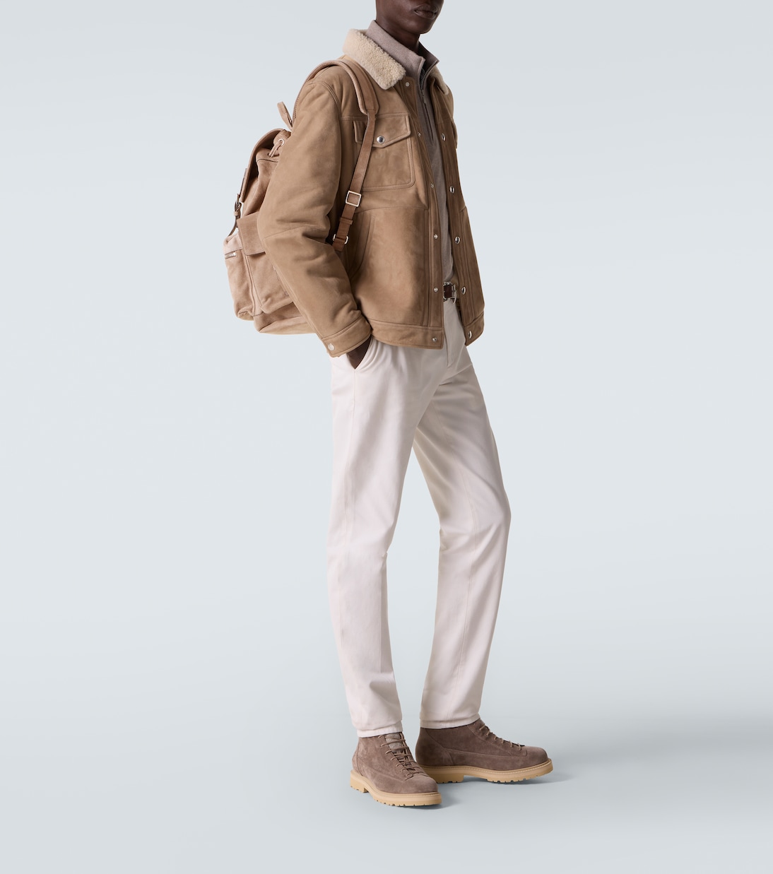 Sac à dos en daim  | Brunello Cucinelli