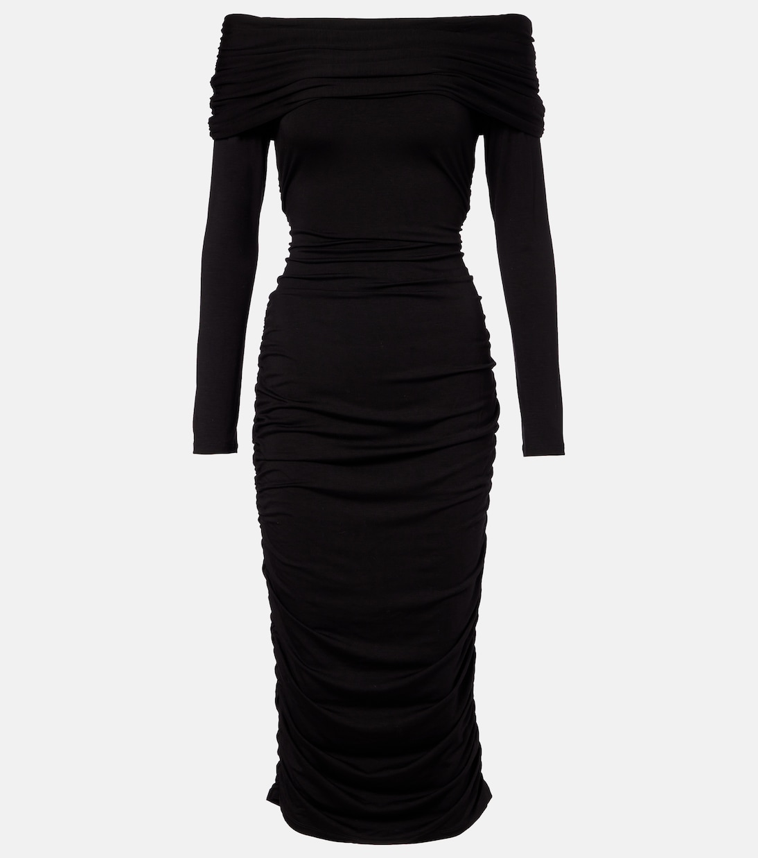 Tinette ruched off-shoulder midi dress | Veronica Beard