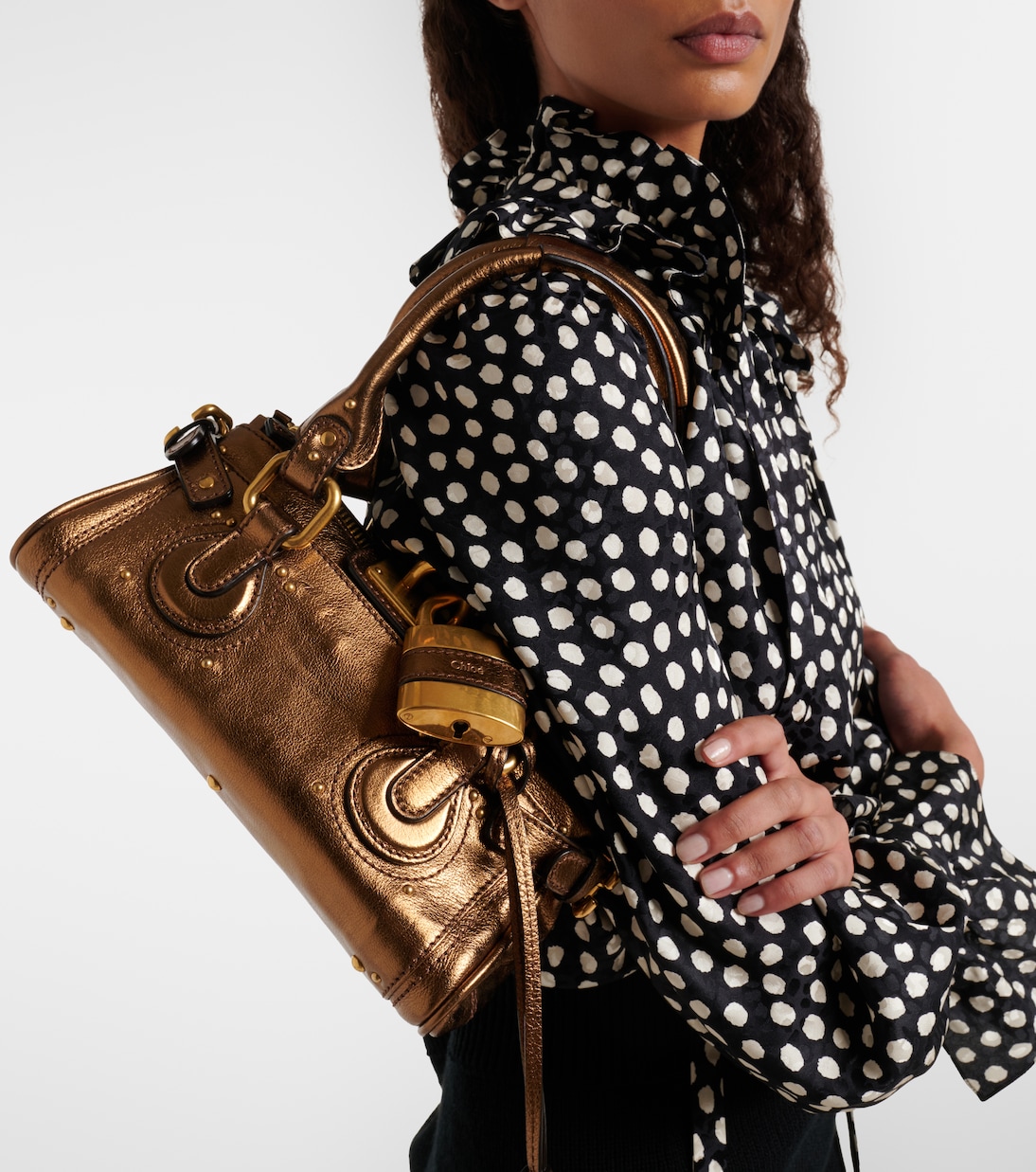 Paddington metallic leather shoulder bag | Chloé