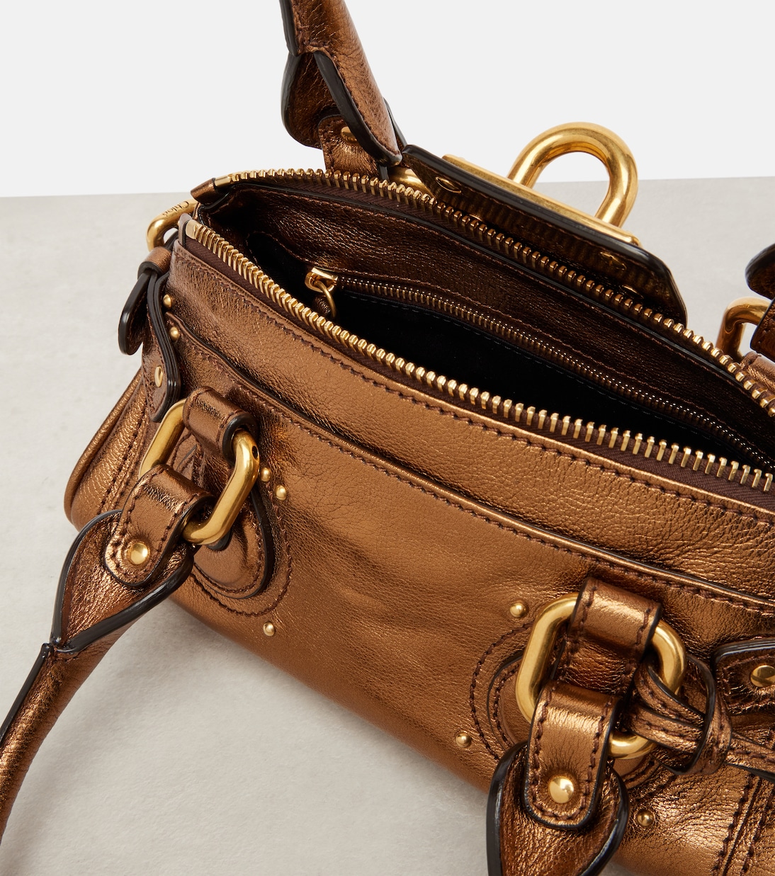 Paddington metallic leather shoulder bag | Chloé