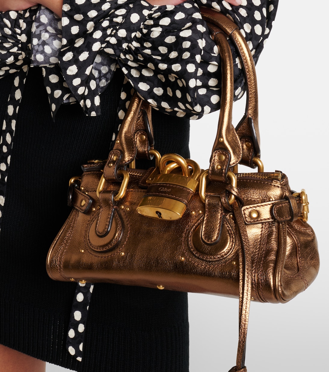 Paddington metallic leather shoulder bag | Chloé