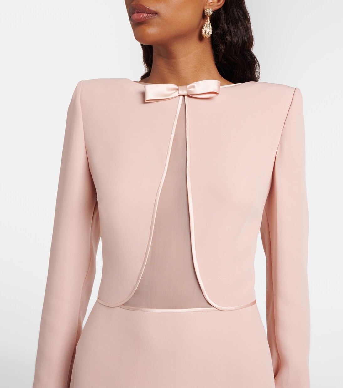 Cady Couture feather-trimmed midi dress | Valentino