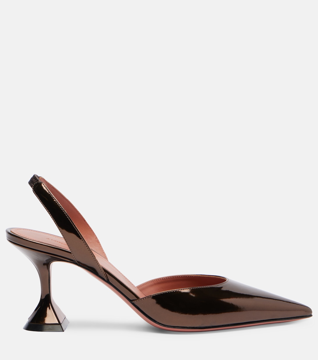 Holli 70 mirrored leather slingback pumps | Amina Muaddi