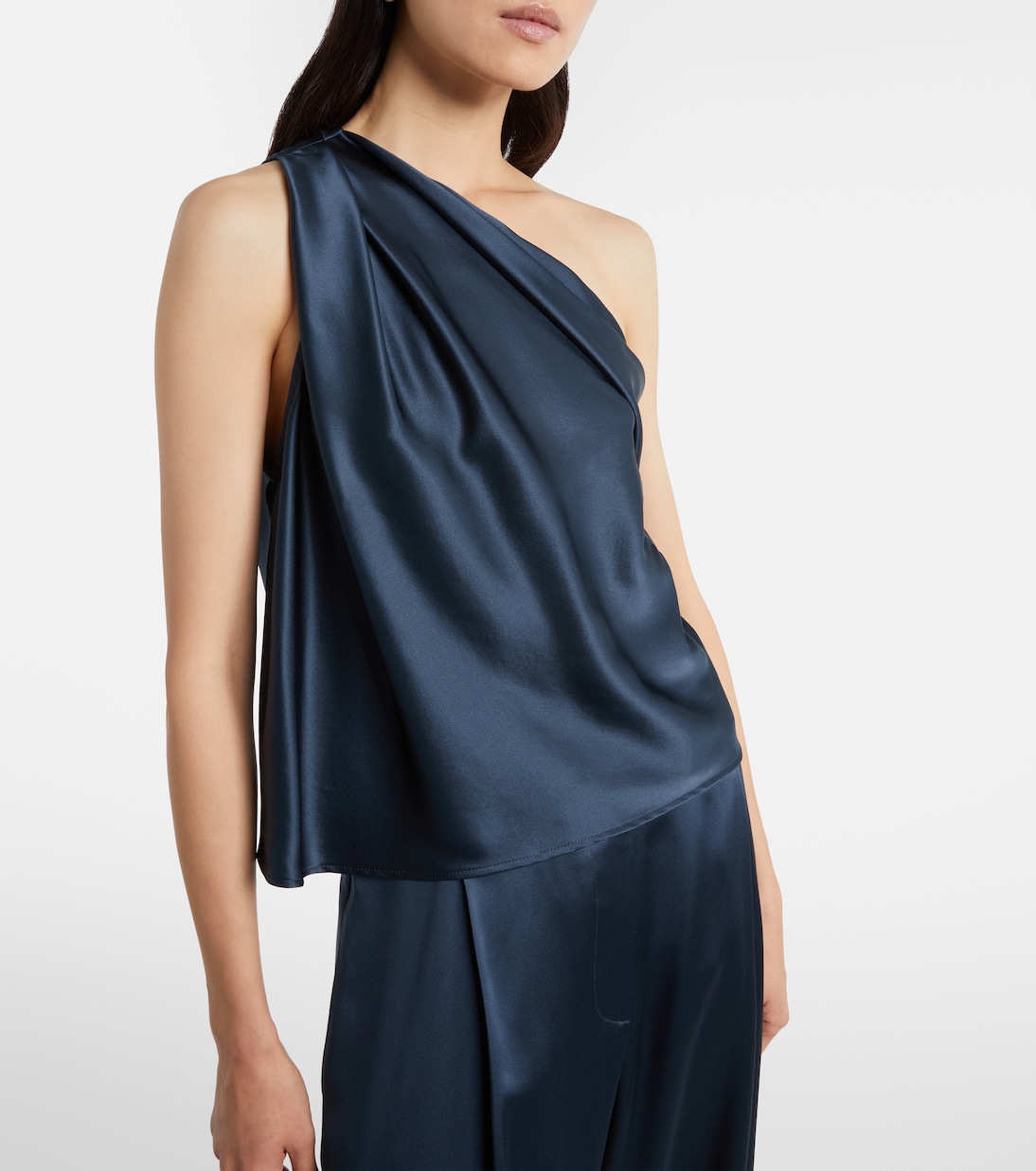 One-Shoulder-Top aus Seidensatin | The Sei