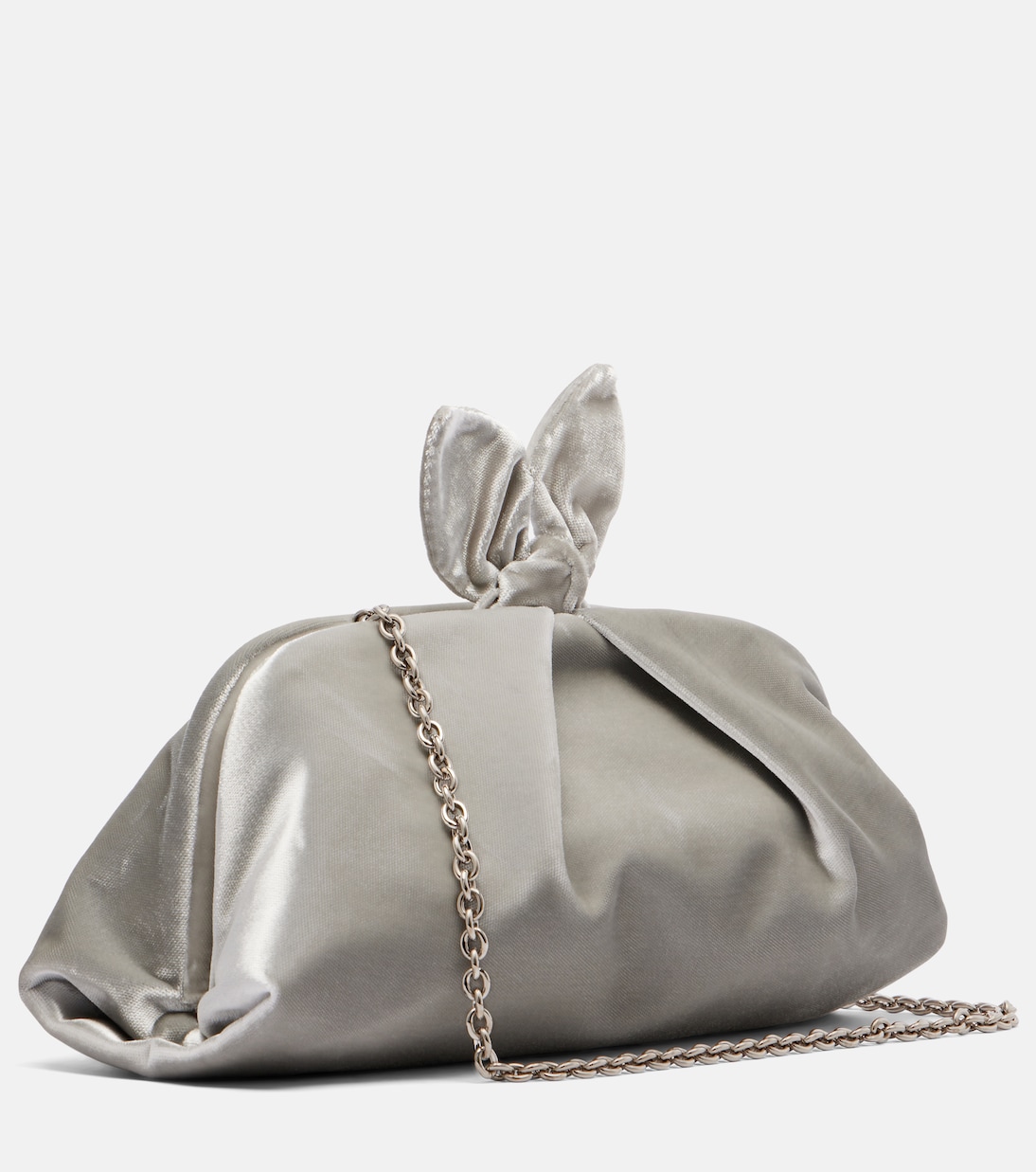 Clutch Bow Tie aus Samt | Aquazzura