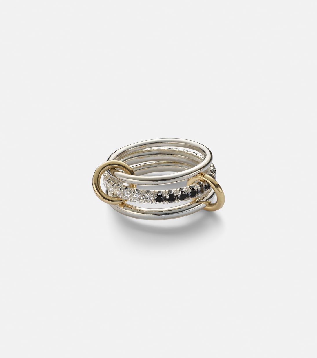 Petunia Eclipse sterling silver and 18kt gold ring with diamonds | Spinelli Kilcollin