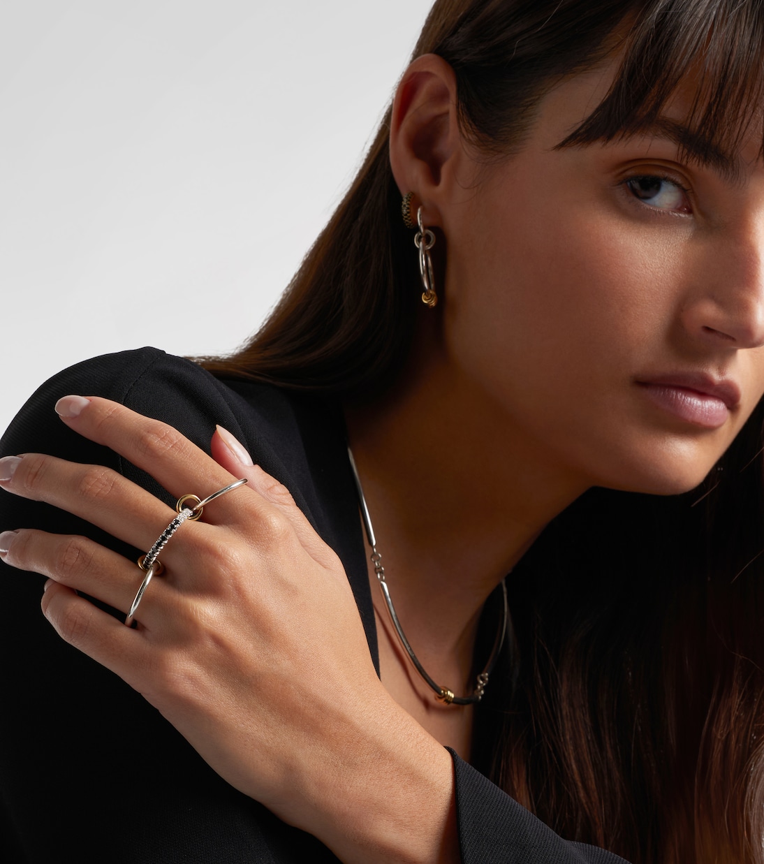 Petunia Eclipse sterling silver and 18kt gold ring with diamonds | Spinelli Kilcollin