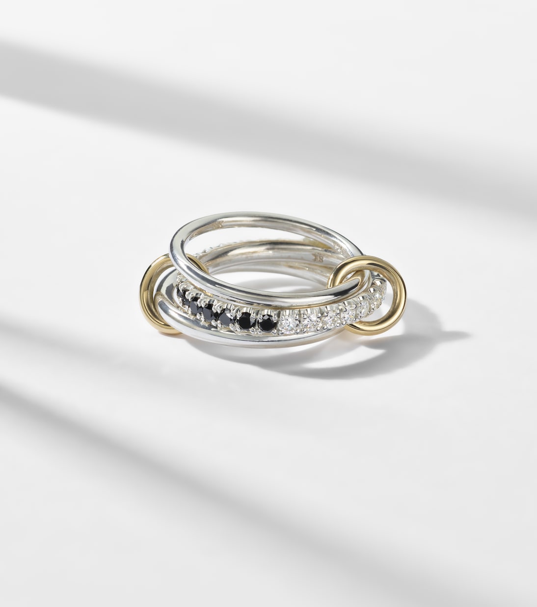Petunia Eclipse sterling silver and 18kt gold ring with diamonds | Spinelli Kilcollin