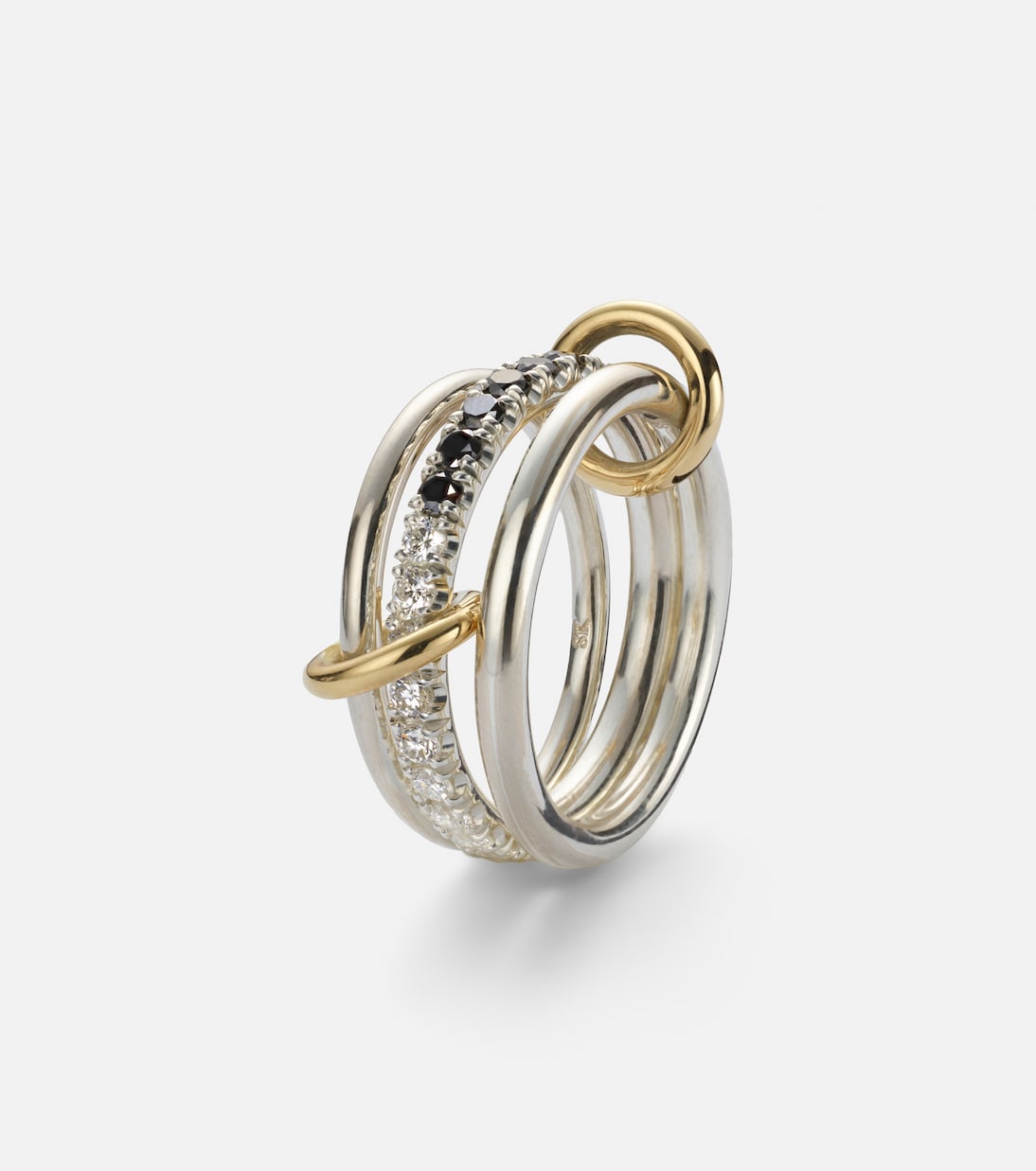 Petunia Eclipse sterling silver and 18kt gold ring with diamonds | Spinelli Kilcollin