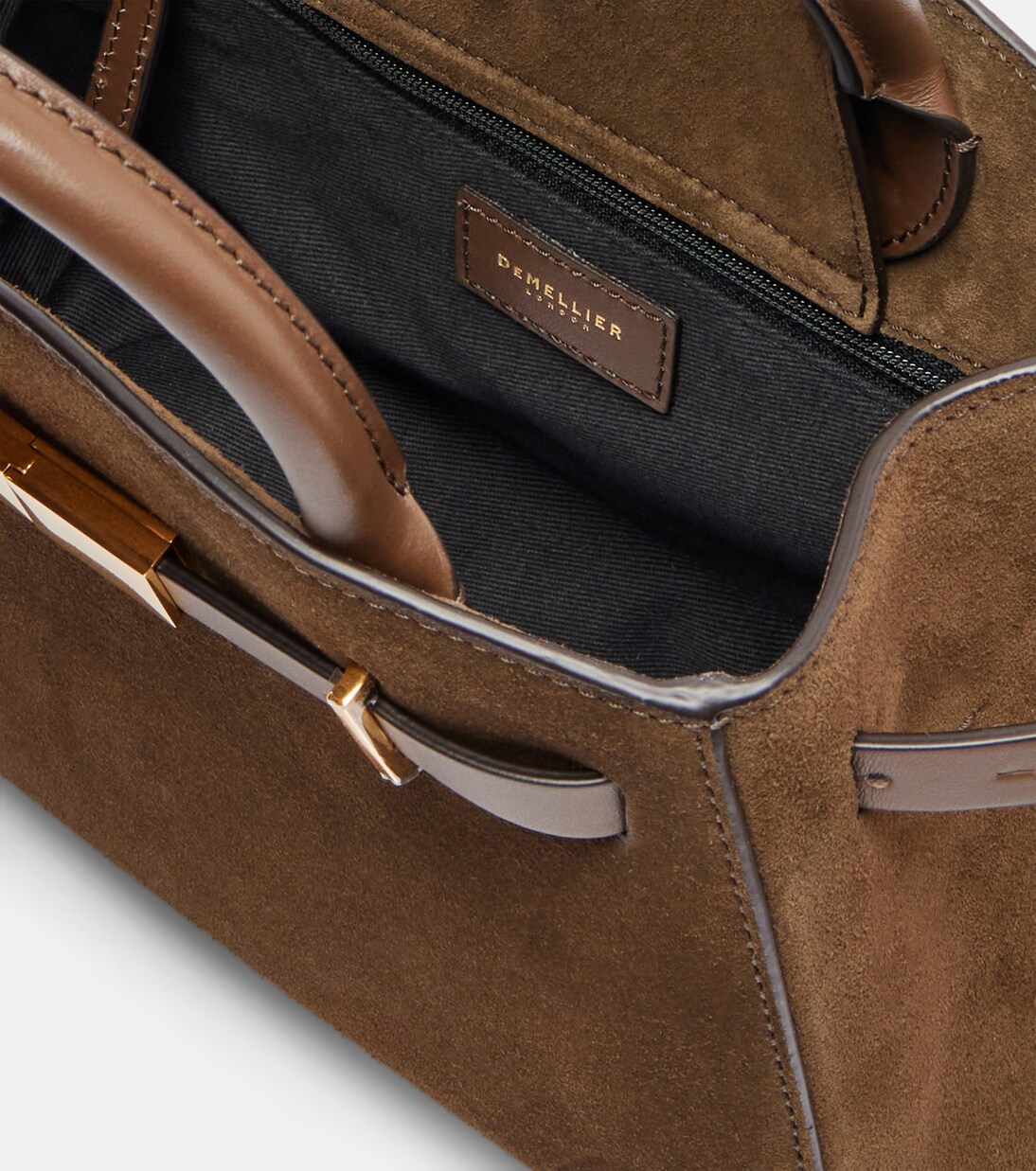 Hudson Small suede top-handle bag | DeMellier