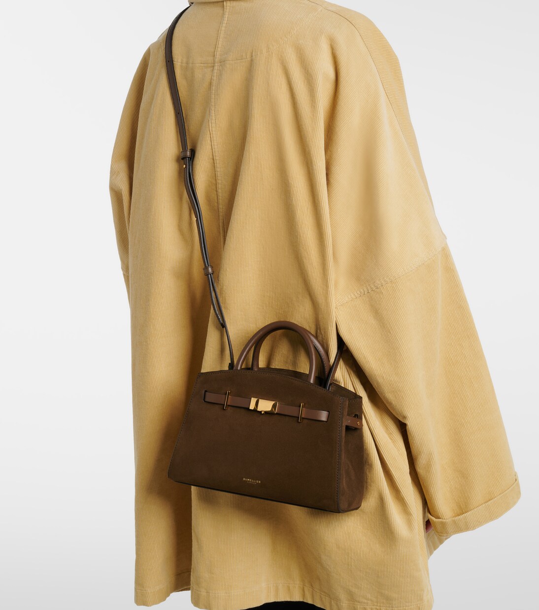 Hudson Small suede top-handle bag | DeMellier