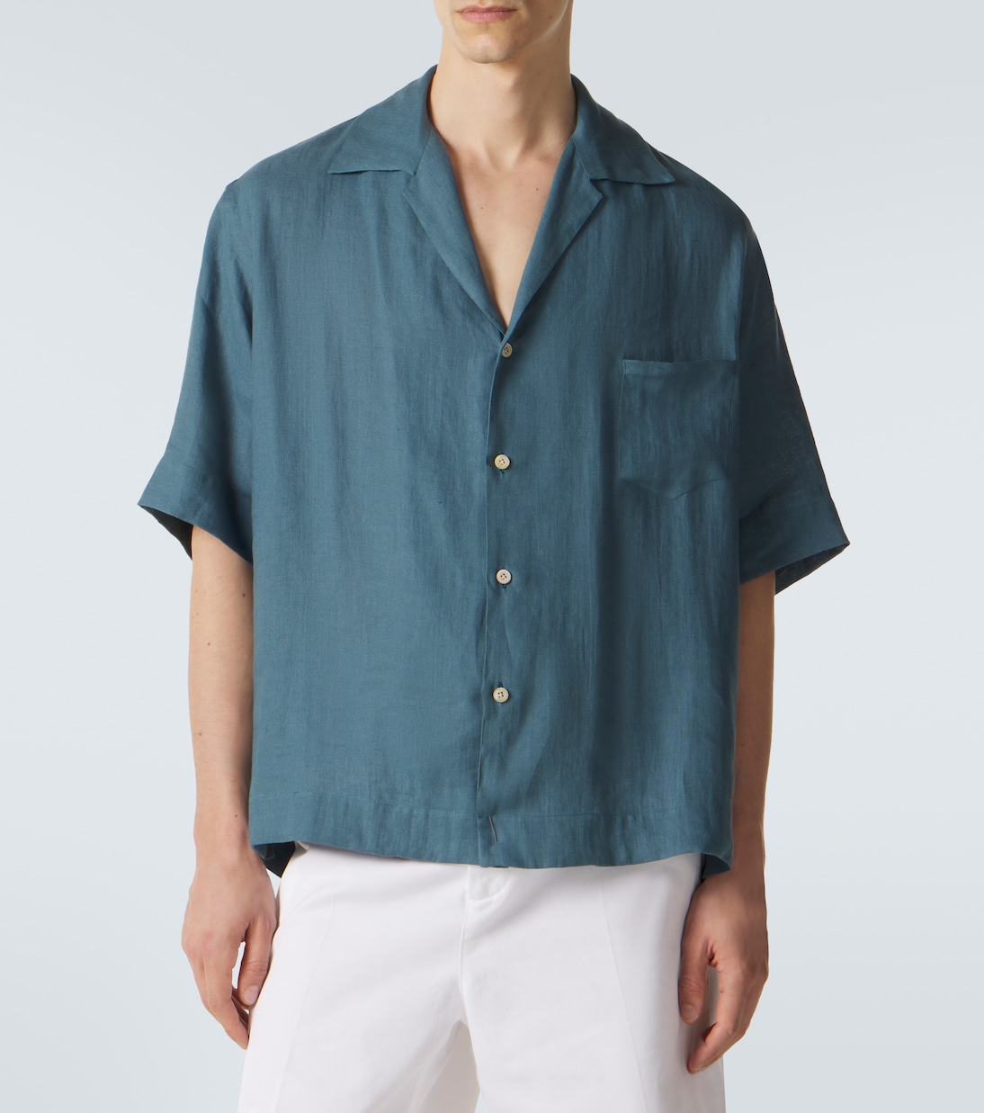 Linen bowling shirt | Kiton