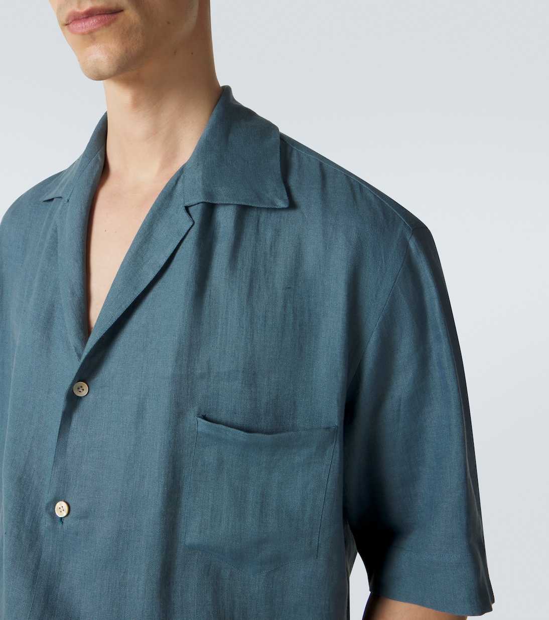 Linen bowling shirt | Kiton