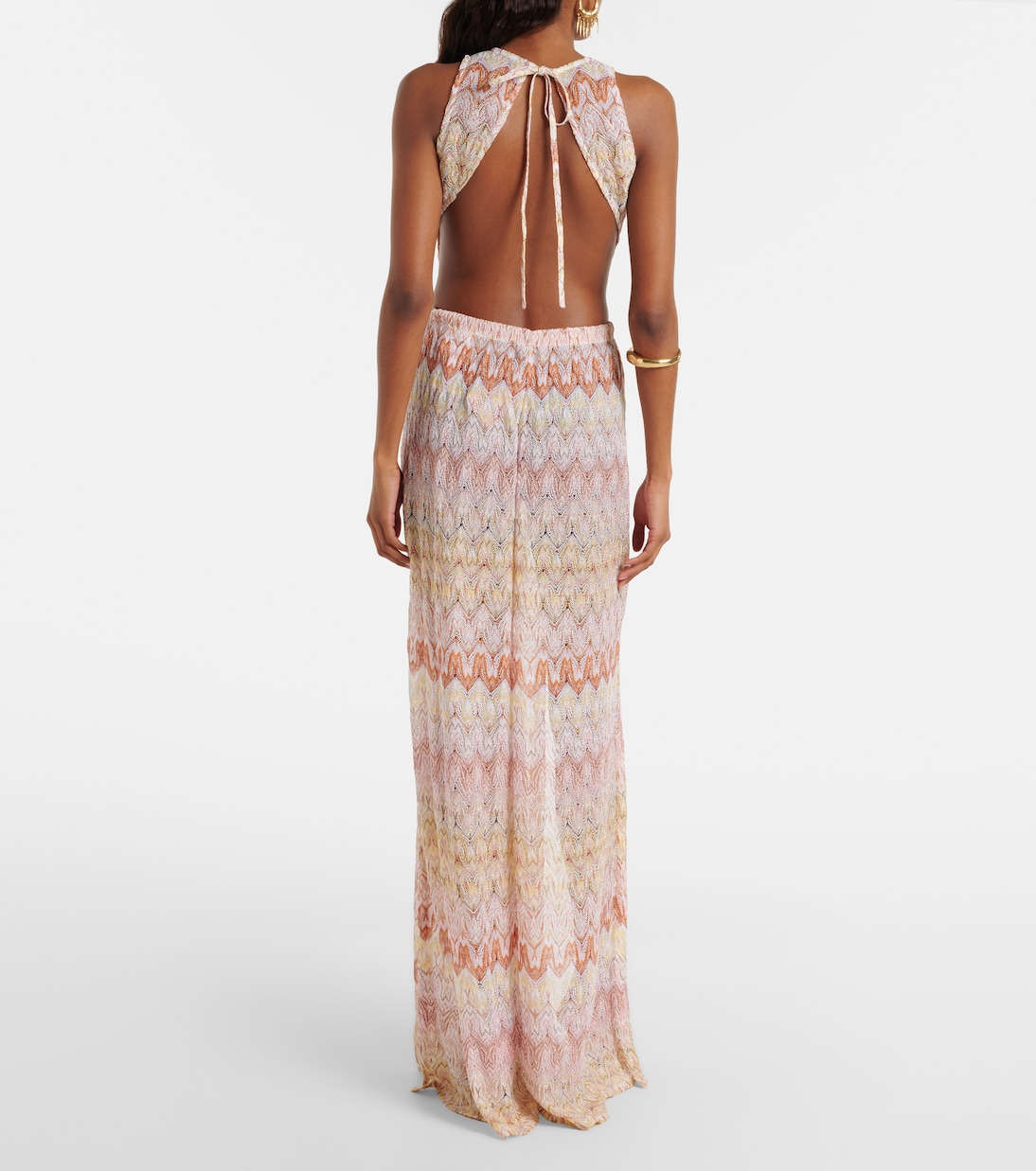 Open-back lamé jumpsuit | Missoni