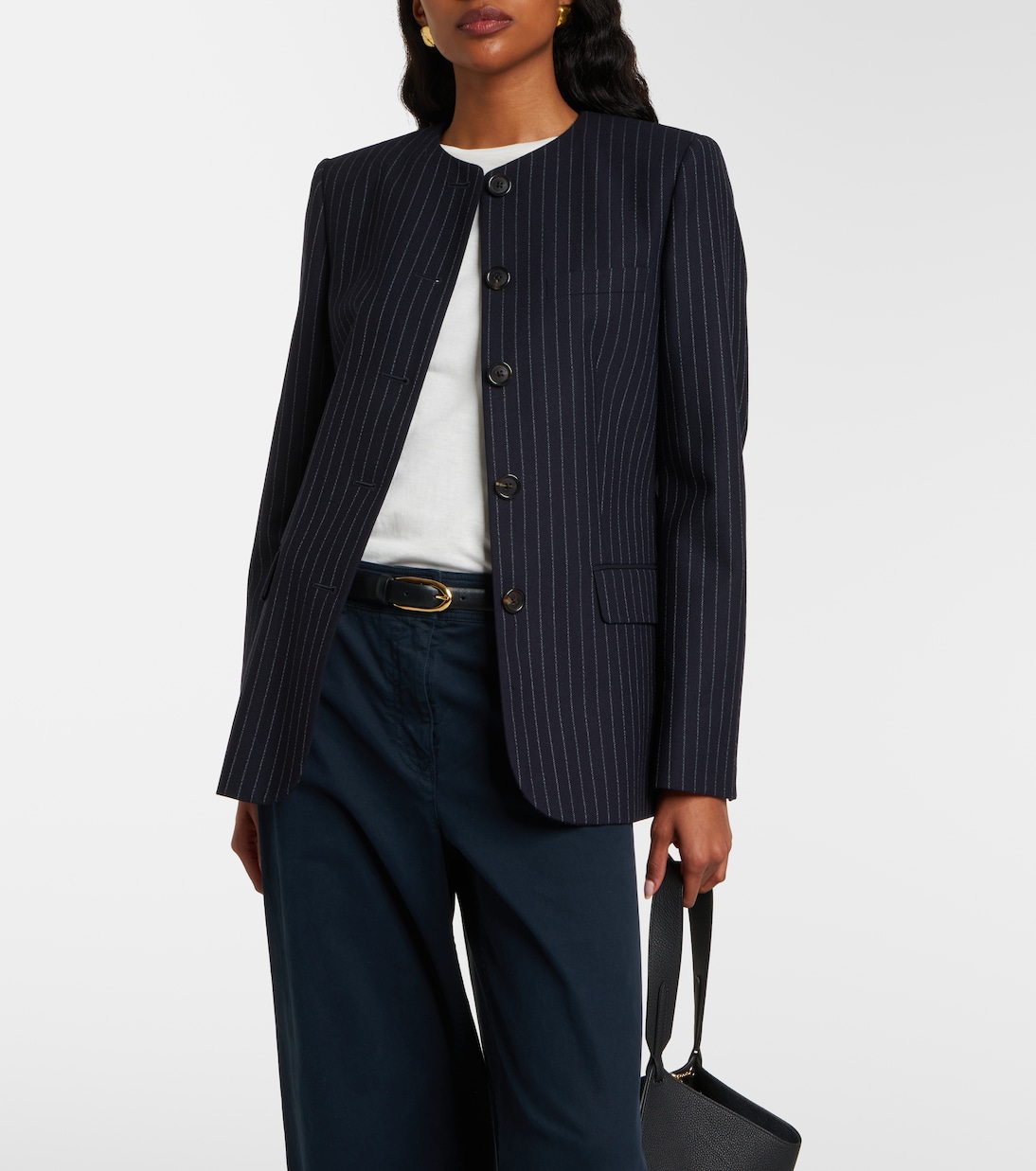 Gertrude pinstripe virgin wool jacket | Nili Lotan