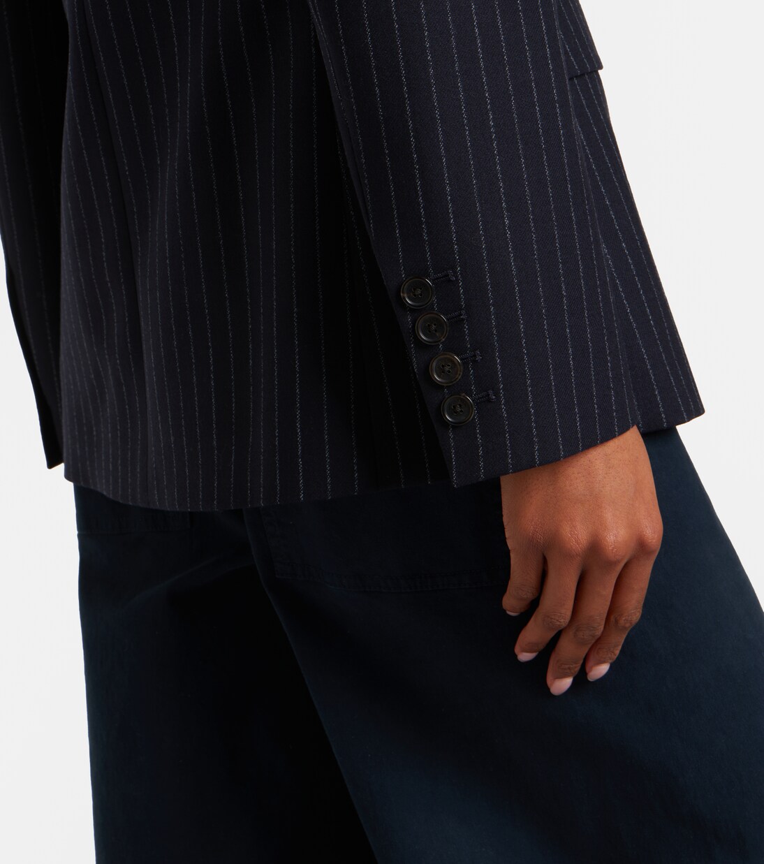 Gertrude pinstripe virgin wool jacket | Nili Lotan