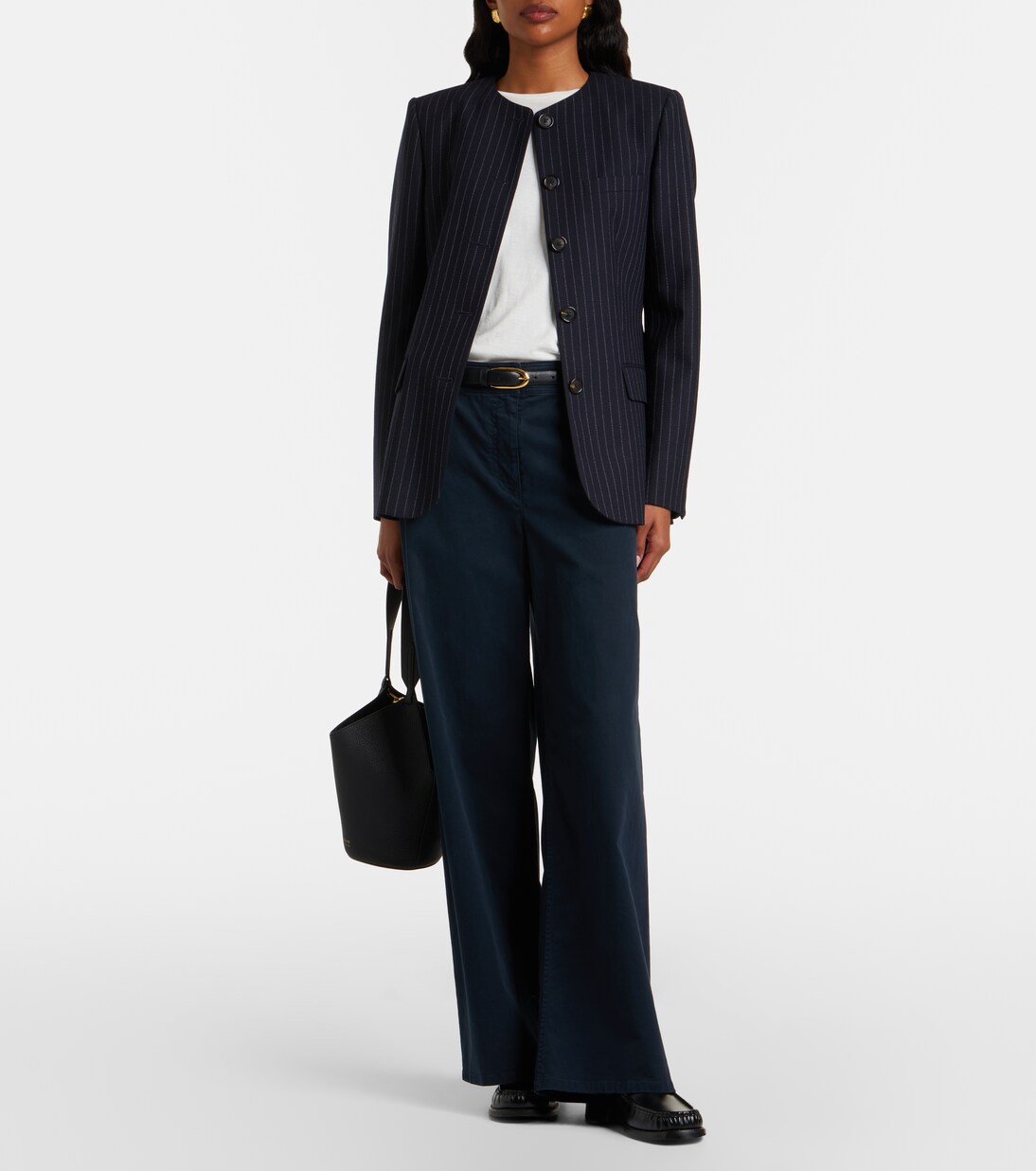 Gertrude pinstripe virgin wool jacket | Nili Lotan