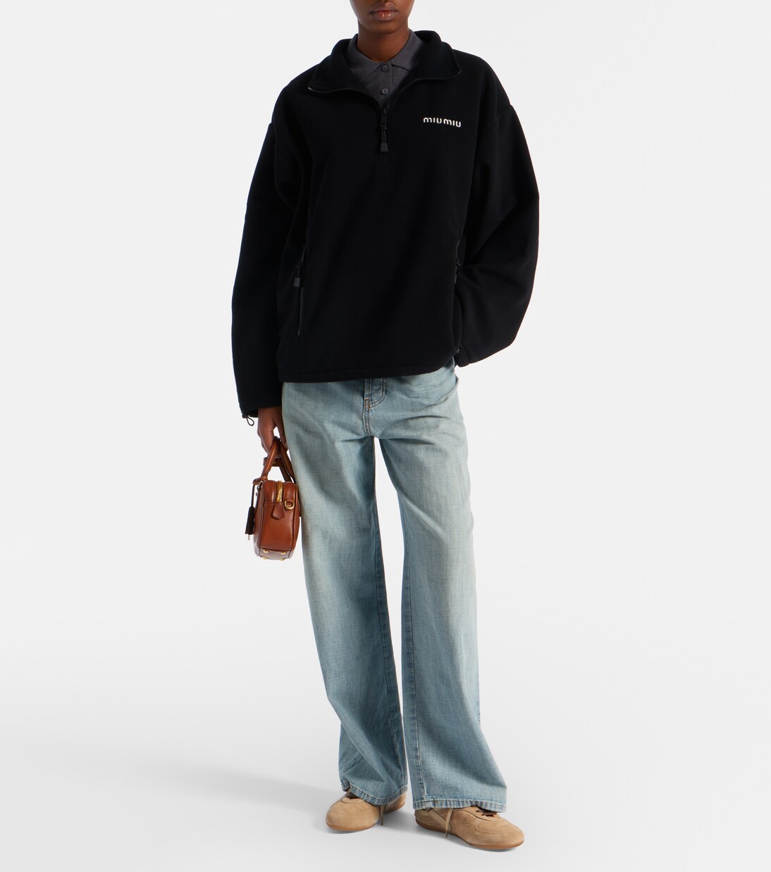 Baskets Gymnasium en daim et shearling  | Miu Miu