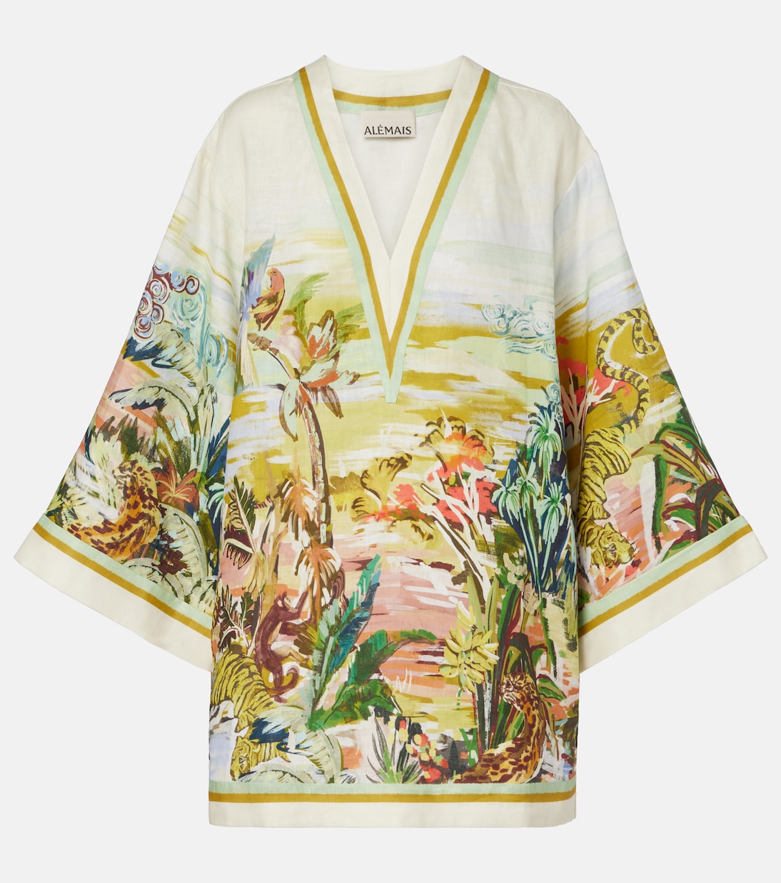 Jungle Boogie printed linen tunic | Alémais