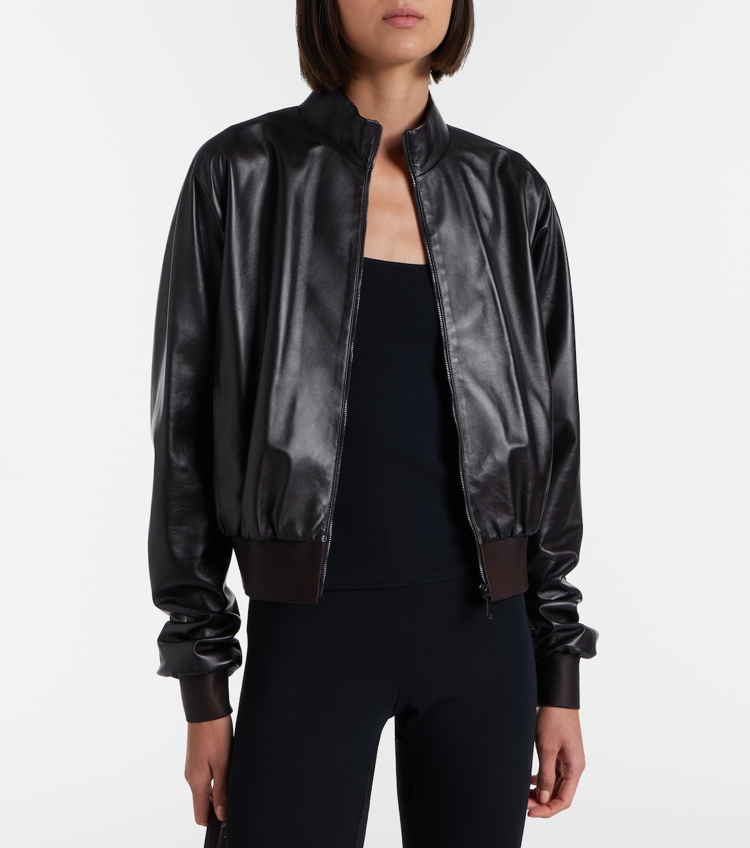 Leather bomber jacket | Gucci