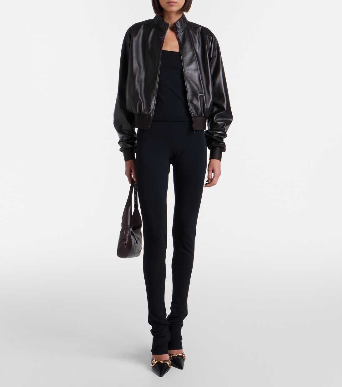 Leather bomber jacket | Gucci