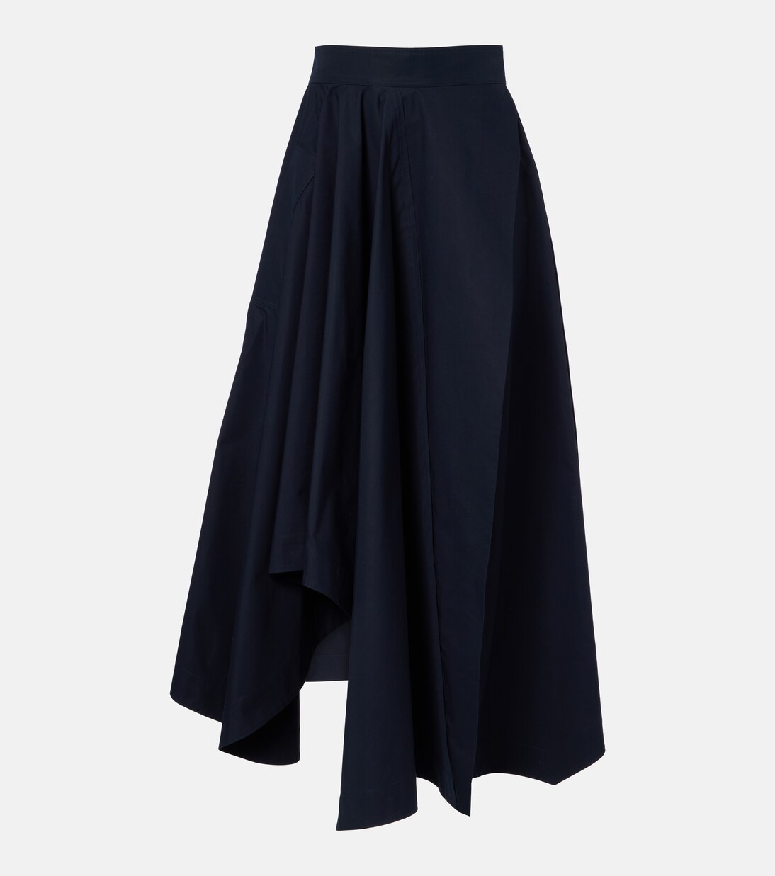 Asymmetric cotton poplin maxi skirt  | Givenchy
