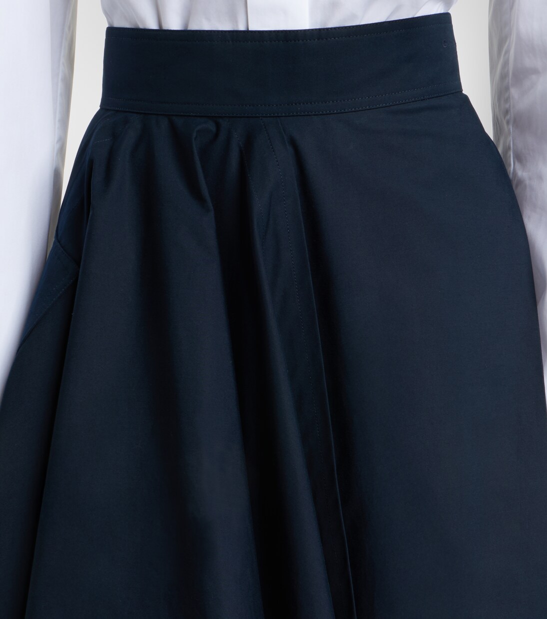 Asymmetric cotton poplin maxi skirt  | Givenchy