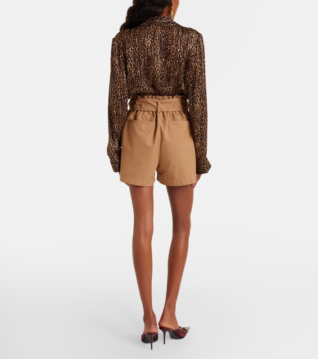 Shorts aus Baumwolle mit Gürtel | Saint Laurent
