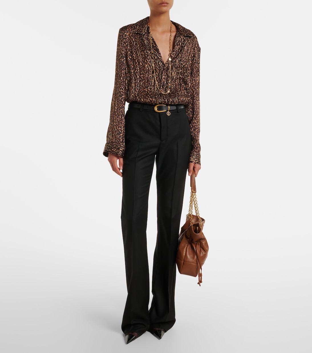 Cashmere flared pants | Saint Laurent