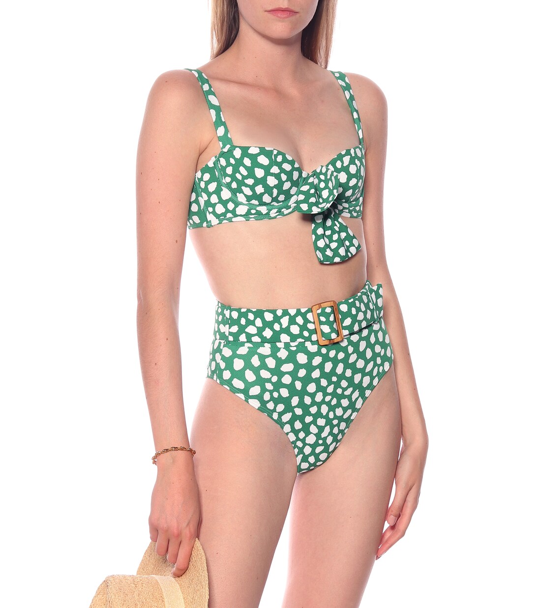 Culotte de bikini Clara à imprimé léopard et taille haute | Alexandra Miro