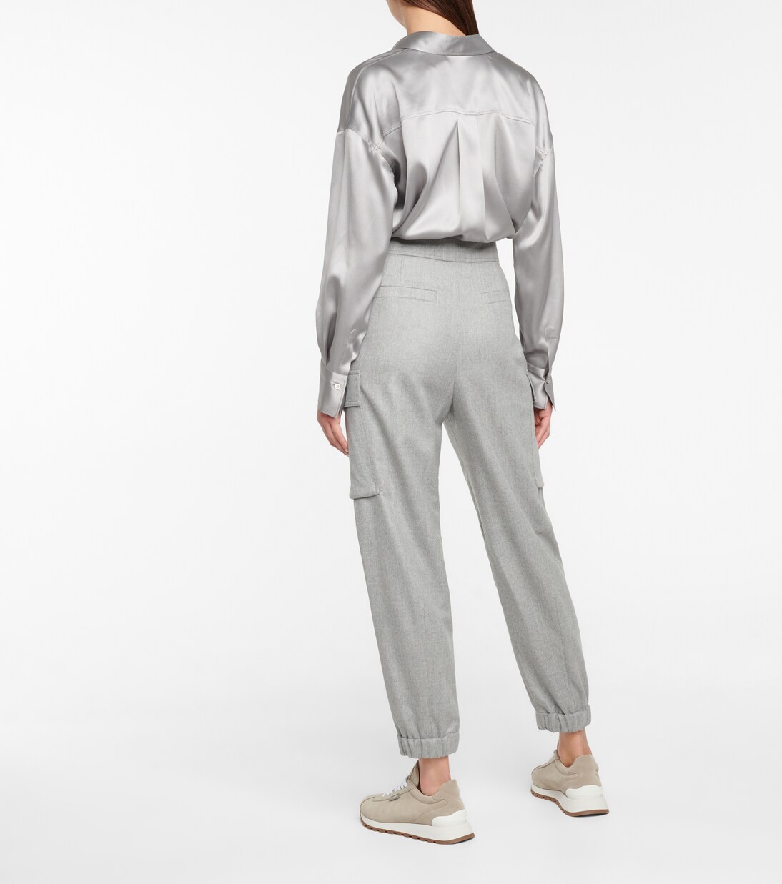 Pantaloni cargo in lana vergine | Brunello Cucinelli