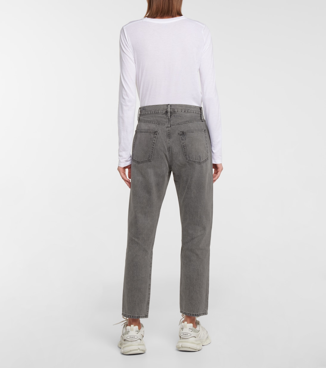 High-Rise Distressed Jeans Le Original | Frame