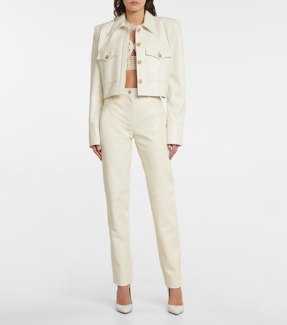 High-Rise-Hose aus Leder | Magda Butrym